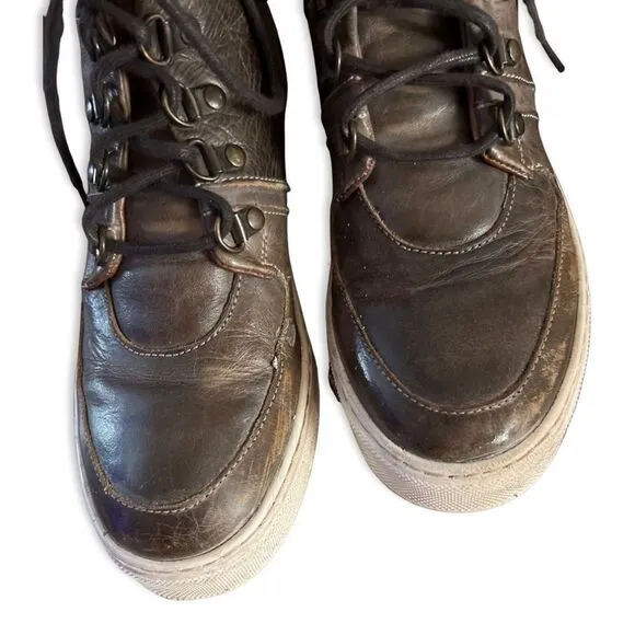 Bed Stu Brown Leather High Top Sneakers size 6.5