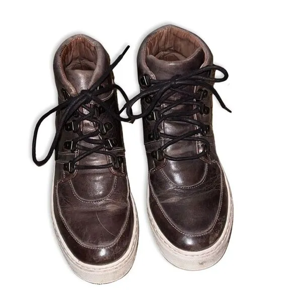 Bed Stu Brown Leather High Top Sneakers size 6.5