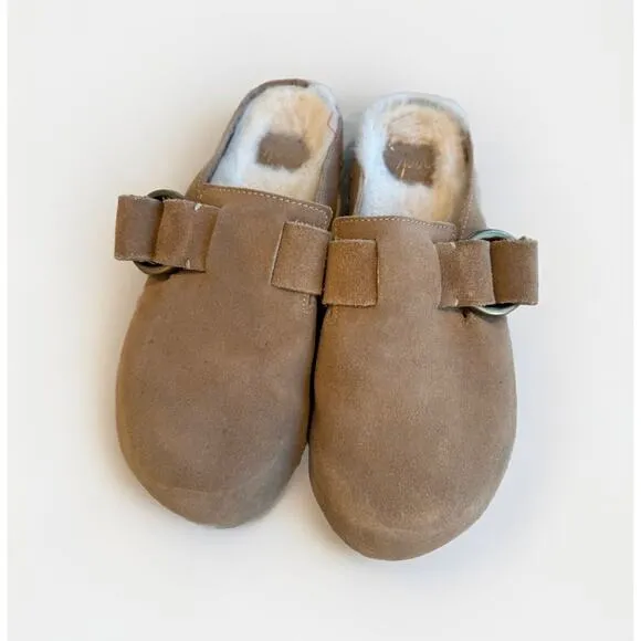 Beek Women's Shearling-Lined Mules Vulture Beige Size 7