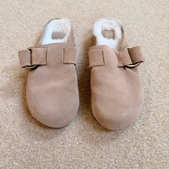 Beek Women's Shearling-Lined Mules Vulture Beige Size 7
