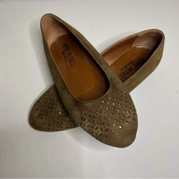 BEPPE PETRELLI BALLET FLAT SHOES WOMEN’S SUEDE