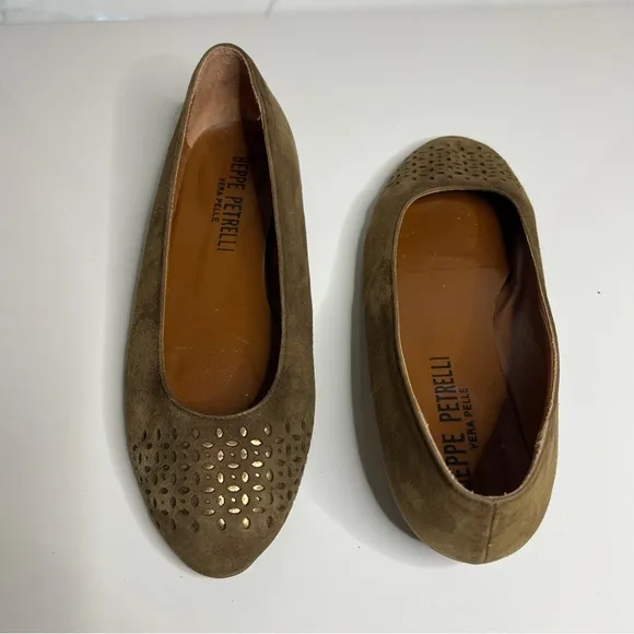 BEPPE PETRELLI BALLET FLAT SHOES WOMEN’S SUEDE