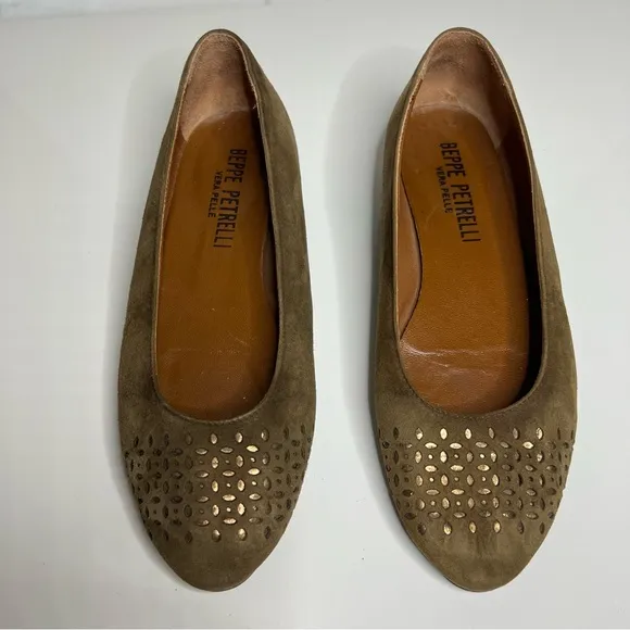 BEPPE PETRELLI BALLET FLAT SHOES WOMEN’S SUEDE