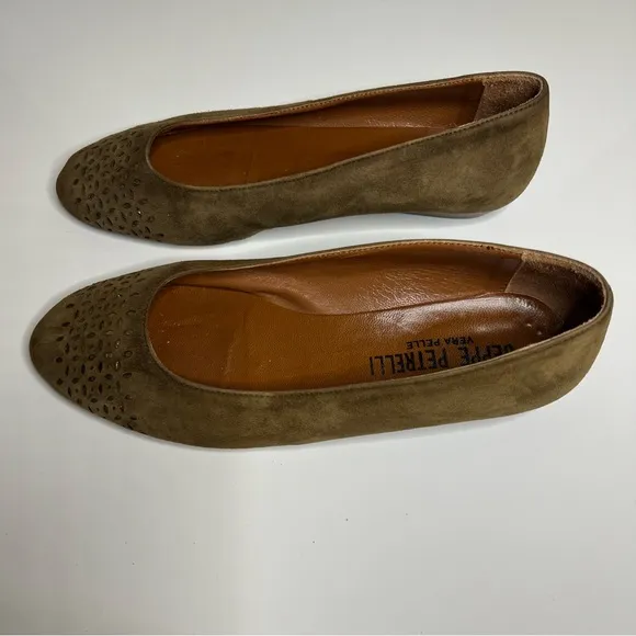 BEPPE PETRELLI BALLET FLAT SHOES WOMEN’S SUEDE
