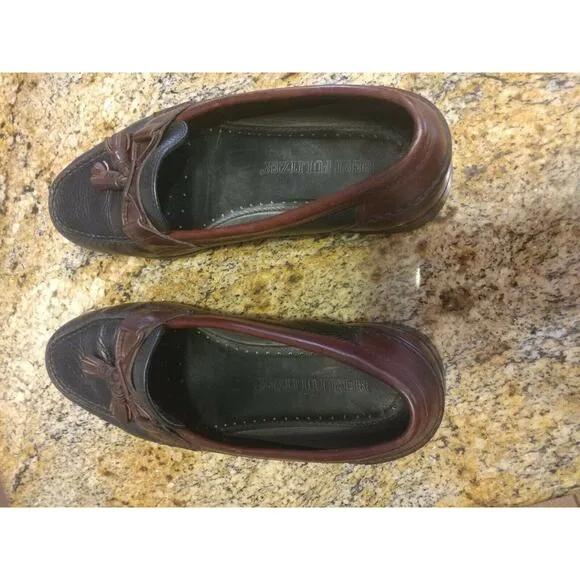 Bert Pulitzer Tassel Loafer Mens 9.5 Cordovan / Black Keltie Dress Casual Shoes