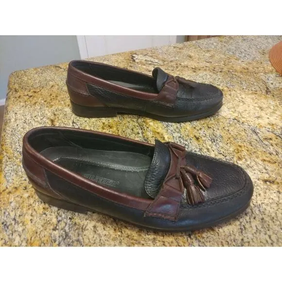 Bert Pulitzer Tassel Loafer Mens 9.5 Cordovan / Black Keltie Dress Casual Shoes