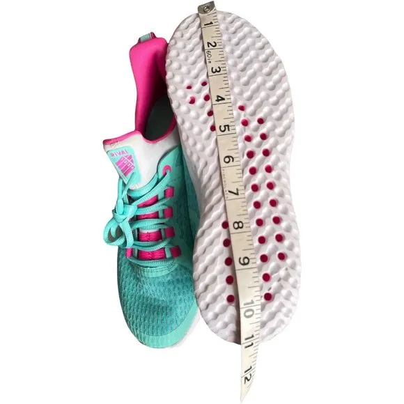 Big Girl's Sneakers Size 7Y Nike Renew Rival Running Shoe Aqua/ Pink/White