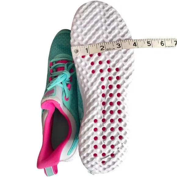 Big Girl's Sneakers Size 7Y Nike Renew Rival Running Shoe Aqua/ Pink/White