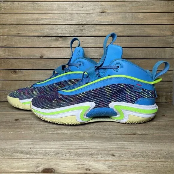 Big Kids Air Jordan Luka Doncic 36 GS Mid Blue Basketball Sneakers Shoes Size 7‎