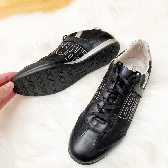 BIKKEMBERGS Men’s Black Leather Casual Shoes