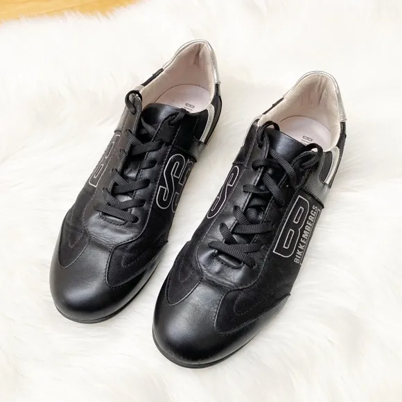 BIKKEMBERGS Men’s Black Leather Casual Shoes