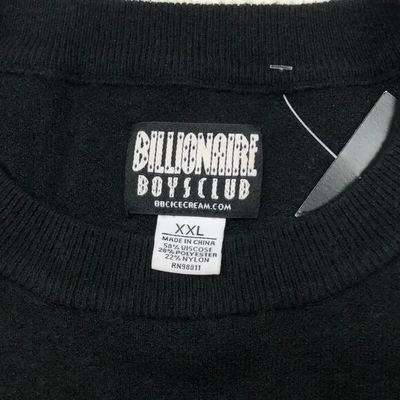 Billionaire Boys Club Air And Space Knit Black Sweater Pullover Size XXL 2XL B30