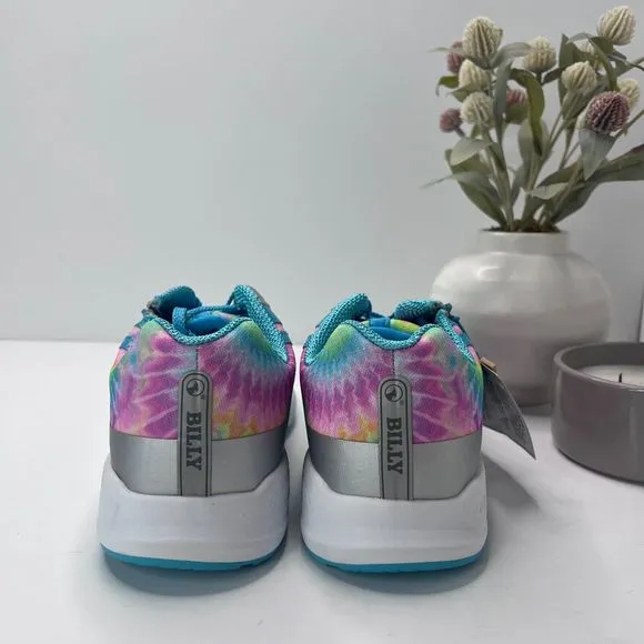 Billy Basics Goat Lace Up Zip Shoes Rainbow Tie Dye BK23157 Kids US 7W NWOB