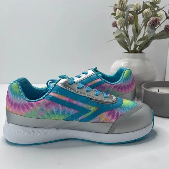 Billy Basics Goat Lace Up Zip Shoes Rainbow Tie Dye BK23157 Kids US 7W NWOB