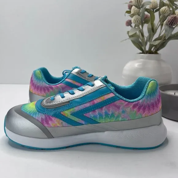 Billy Basics Goat Lace Up Zip Shoes Rainbow Tie Dye BK23157 Kids US 7W NWOB