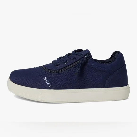 BILLY Kids DR Short Wrap Low II Unisex Kid’s Navy Sneakers Knit Lining  8XW  NWT