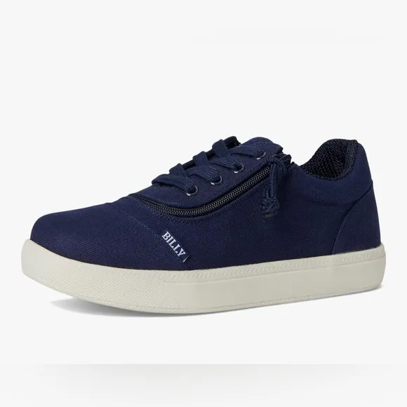 BILLY Kids DR Short Wrap Low II Unisex Kid’s Navy Sneakers Knit Lining  8XW  NWT