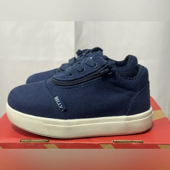 BILLY Kids DR Short Wrap Low II Unisex Kid’s Navy Sneakers Knit Lining  8XW  NWT