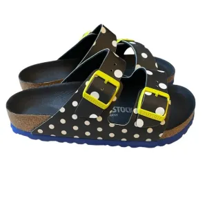 Birkenstock Arizona BS Black White Dots Sandals Size 4 NEW