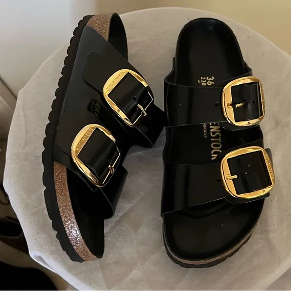 Birkenstock Big Buckle Arizona Slide Sandals Shoes Size EU 36 US 5, 5.5