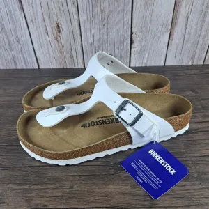 Birkenstock Gizeh Birko Flor Sandals Women's Sz 6 EU37 White (NWT)