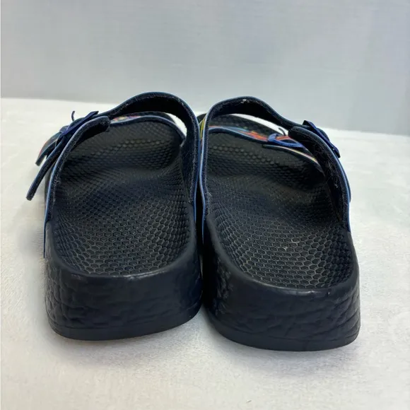 Birkenstock Multicolored RARE Rainbow &amp; Navy Slip On Shoes Size 40