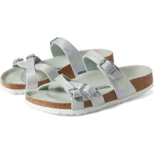 Birkenstock Shoes Franca Iridescent Iridescent Matcha Microfiber Slide Sandals