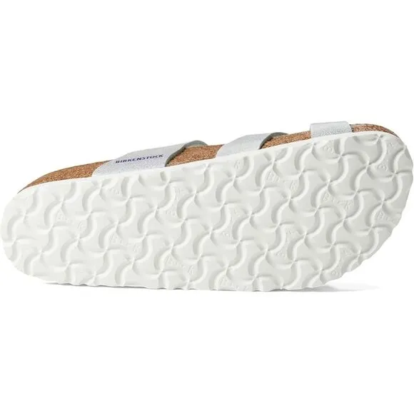 Birkenstock Shoes Franca Iridescent Iridescent Matcha Microfiber Slide Sandals
