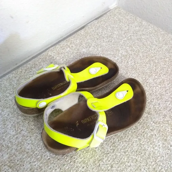 Birkenstocks Yellow Leather Sandals