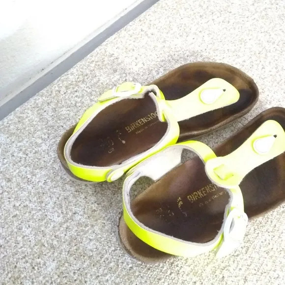 Birkenstocks Yellow Leather Sandals