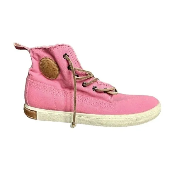 Blackstone pink canvas high top lace up sneakers size 38 new