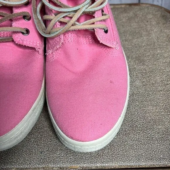 Blackstone pink canvas high top lace up sneakers size 38 new