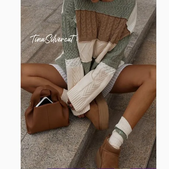 BLOGGER'S FAVE! Zara Colorblock Patchwork Sweater NWT