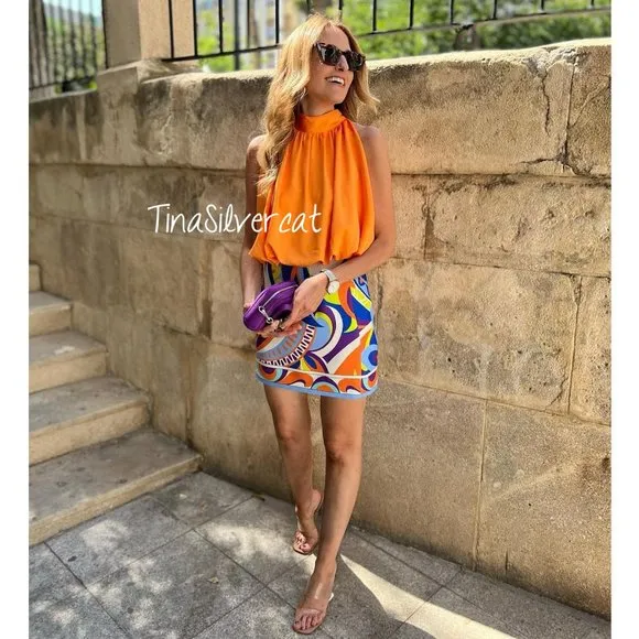 BLOGGER'S FAVE! Zara Multicolor Print Short Skirt NWT