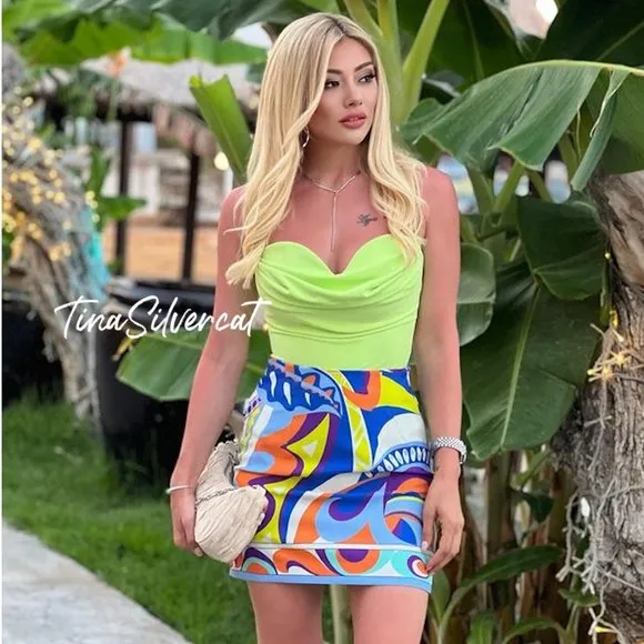 BLOGGER'S FAVE! Zara Multicolor Print Short Skirt NWT
