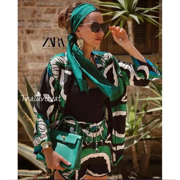 BLOGGER'S FAVE! Zara Printed Bermuda Shorts  NWT