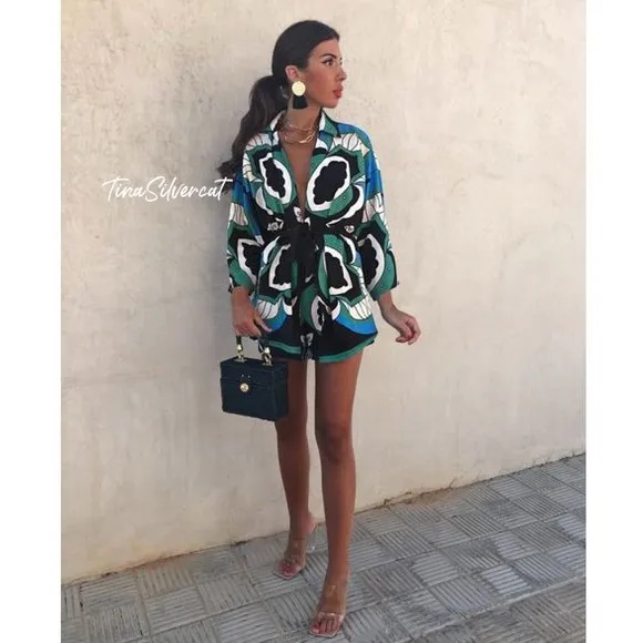 BLOGGER'S FAVE! Zara Printed Bermuda Shorts  NWT