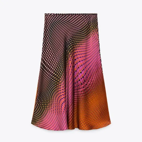 BLOGGER'S FAVE! Zara Printed Midi Skirt NWT