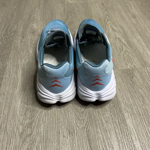 Blue and Orange Athletic Shoes