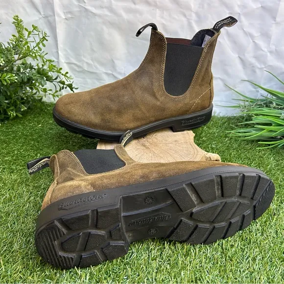 Blundstone 1615MEN'S ORIGINALSSUEDE BOOTS- DARK OLIVE Sz US 11.5  gently used