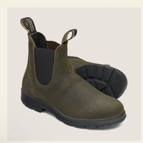 Blundstone 1615MEN'S ORIGINALSSUEDE BOOTS- DARK OLIVE Sz US 11.5  gently used