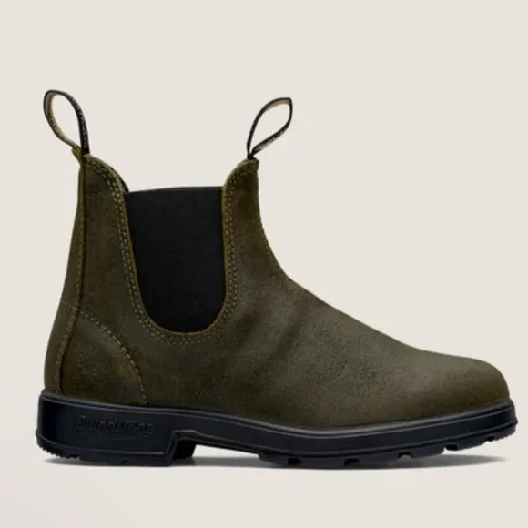 Blundstone 1615MEN'S ORIGINALSSUEDE BOOTS- DARK OLIVE Sz US 11.5  gently used