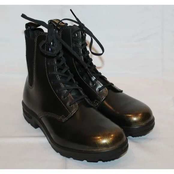 Blundstone Women's Lace Up Gore Boots 2218 in‎ Black Gold Brush