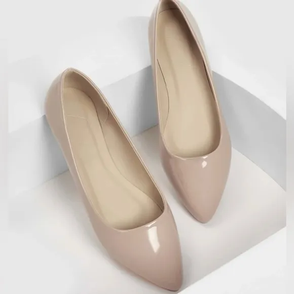 Blush Pink Pointy Toe Ballet Flat