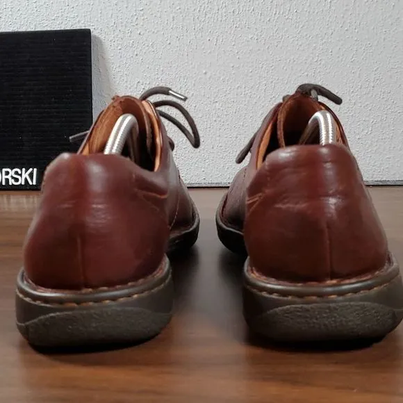 BORN H11806 Mens Ridgeway‎ Cinnamon Brown Leather Oxfords Shoes Size 11½
