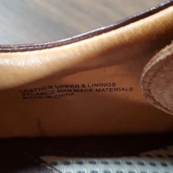 BORN H11806 Mens Ridgeway‎ Cinnamon Brown Leather Oxfords Shoes Size 11½