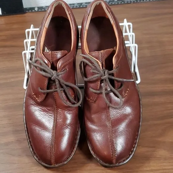 BORN H11806 Mens Ridgeway‎ Cinnamon Brown Leather Oxfords Shoes Size 11½
