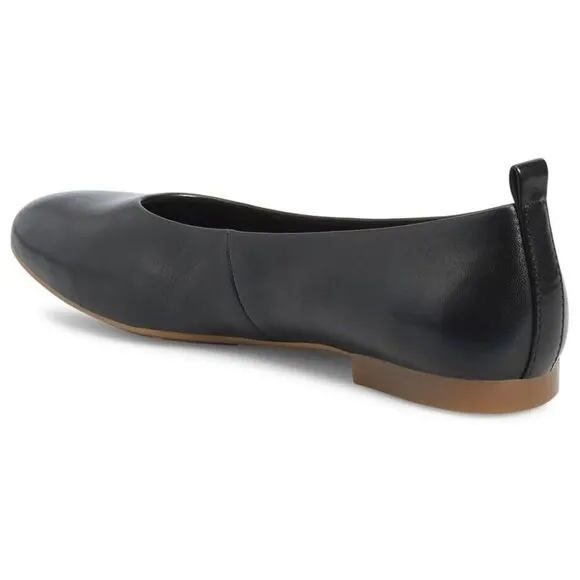 Born Patrice BR0064103 Ballet Flat Women US 8 Black Leather Slip On Shoes FZP079