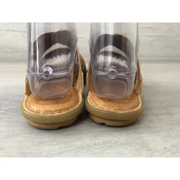 Born Tidore Women's Sandal US 6M Beige Leather Slip-On Slide