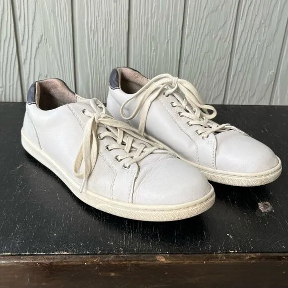 Born White Leather Lace Up Sneakers Size 9.5M Casual Comfort Shoes